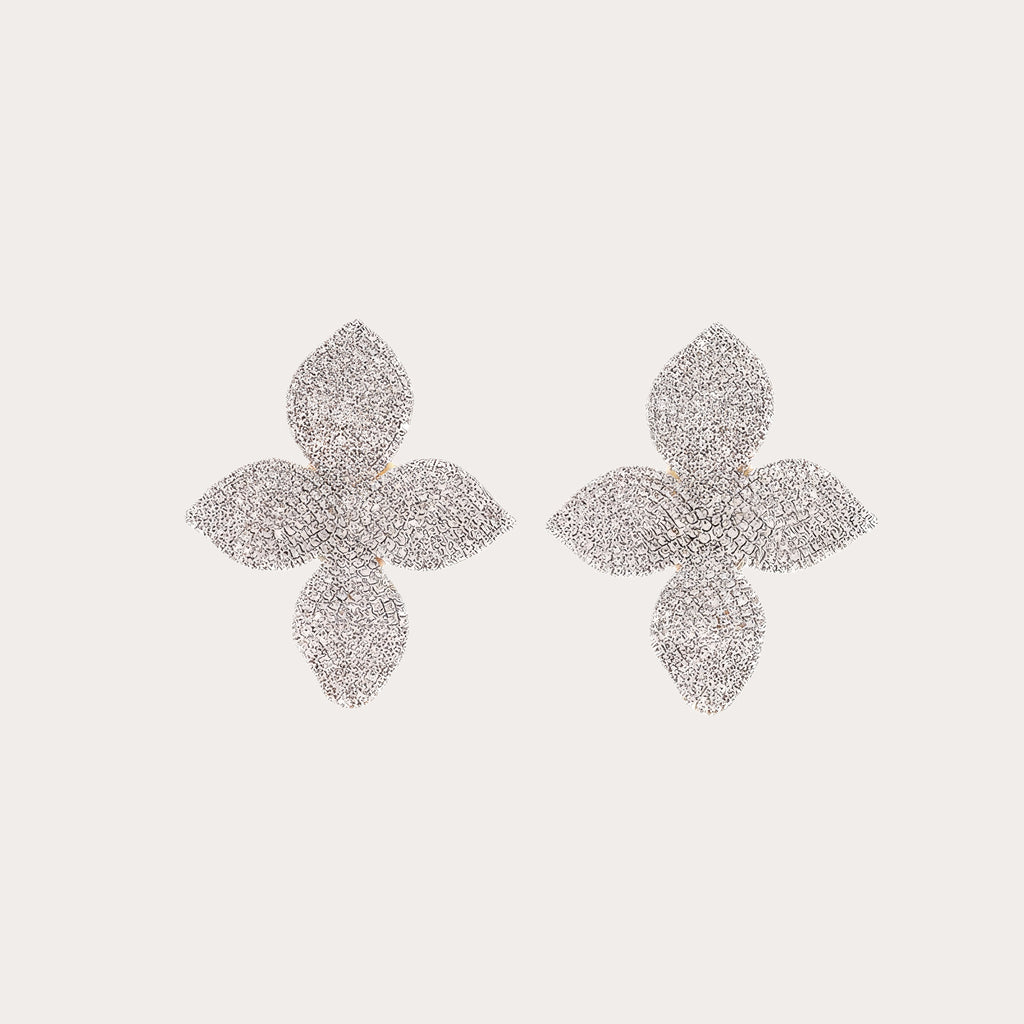 Fleur Pavé Earrings