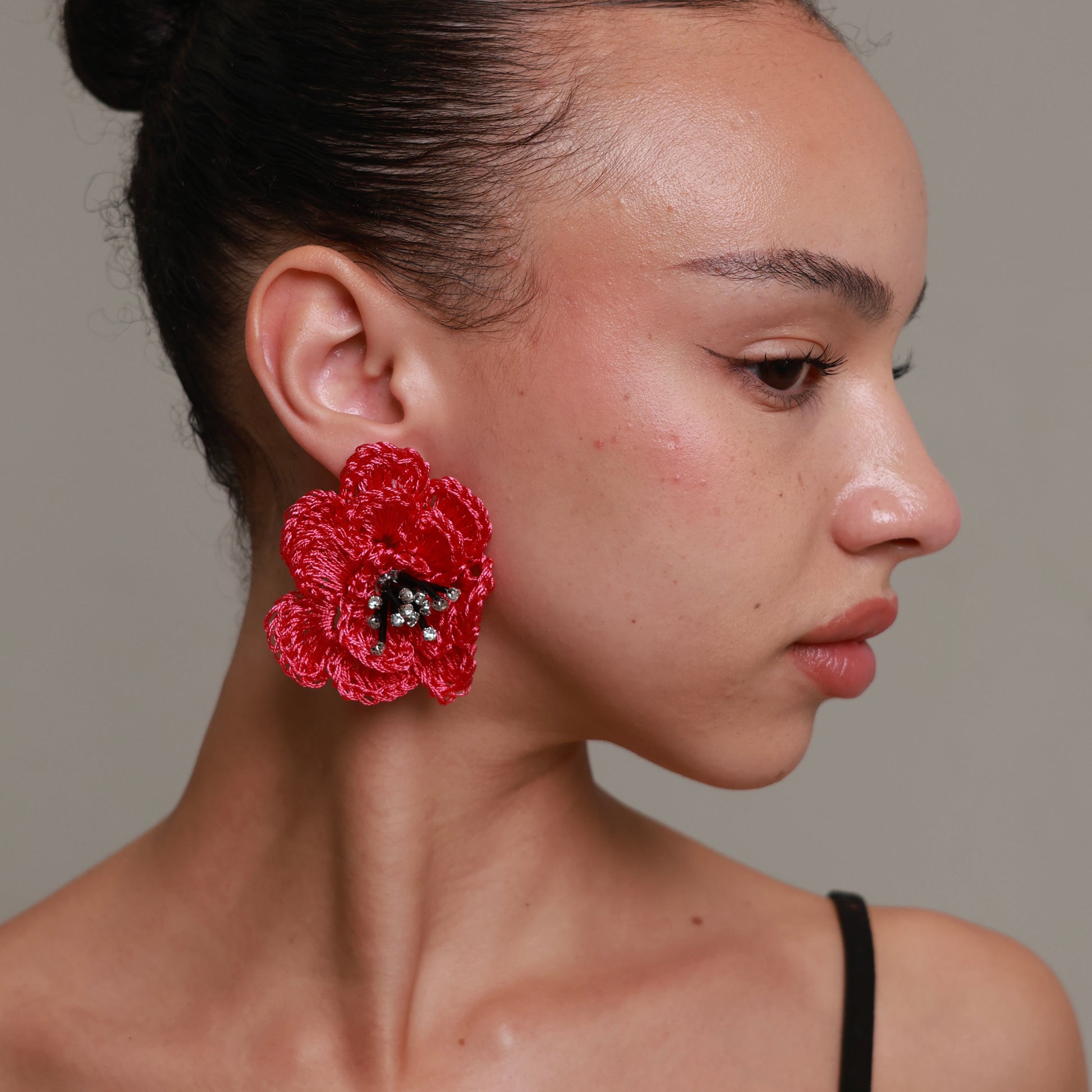 Rose Crochet Earrings