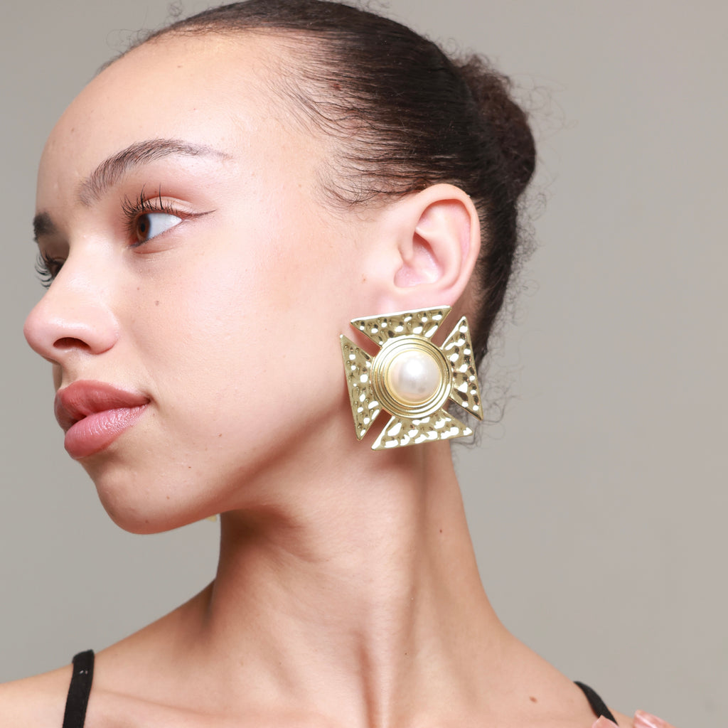 Regalia Cross Stud Earrings