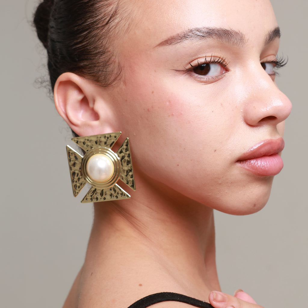 Regalia Cross Stud Earrings
