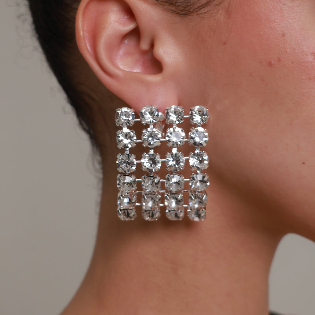 Crystal Grid Earrings