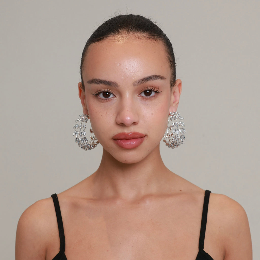 Vigne Crystal Hoops
