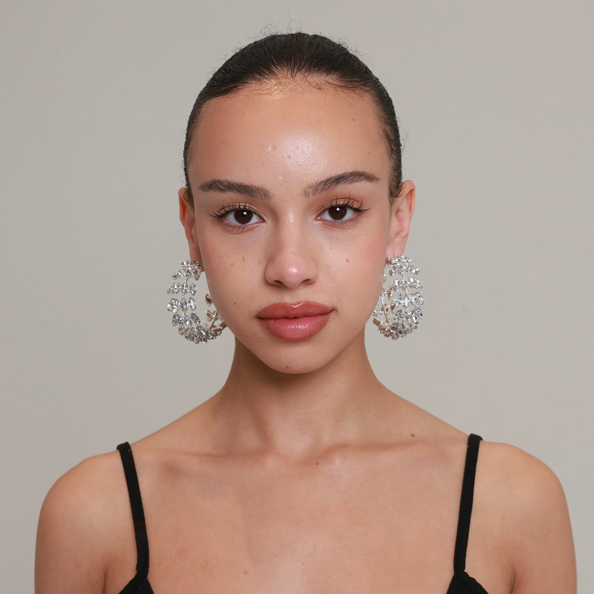 Vigne Crystal Hoops