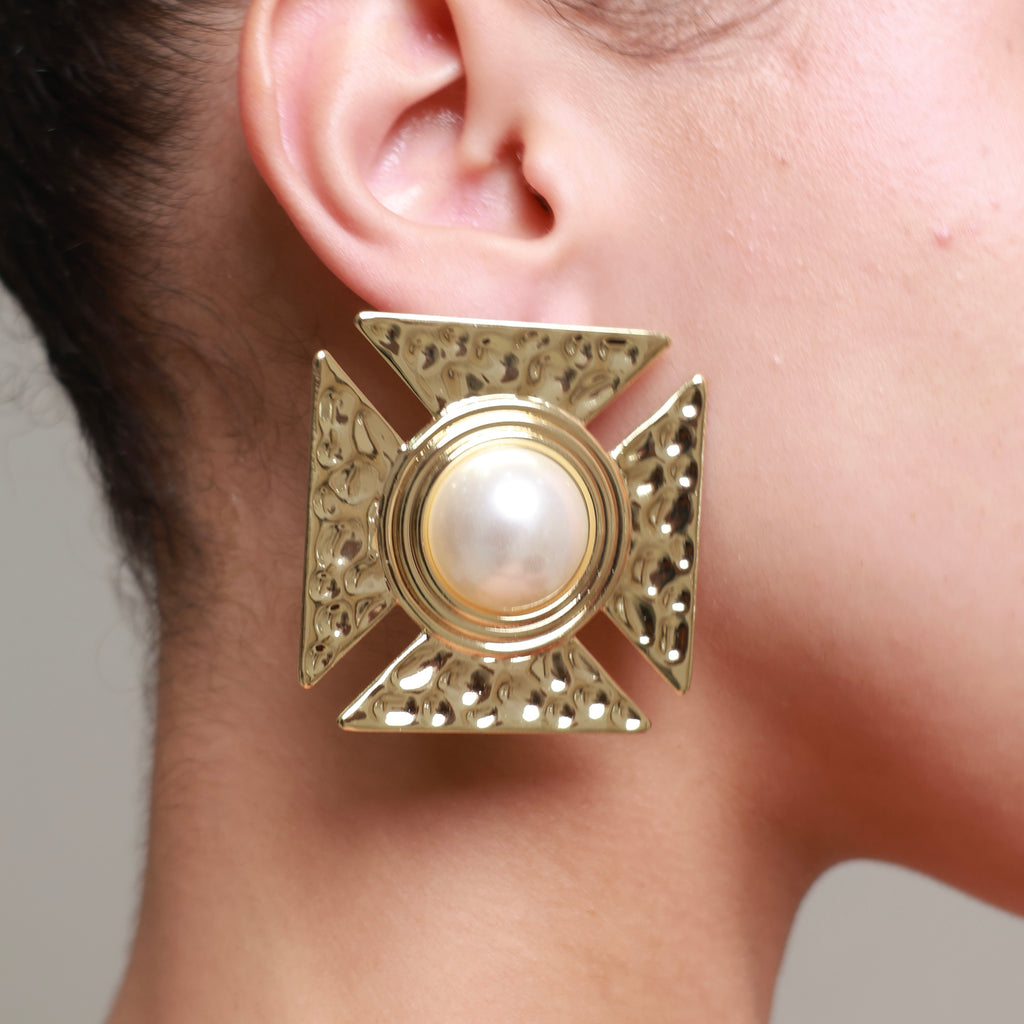 Regalia Cross Stud Earrings