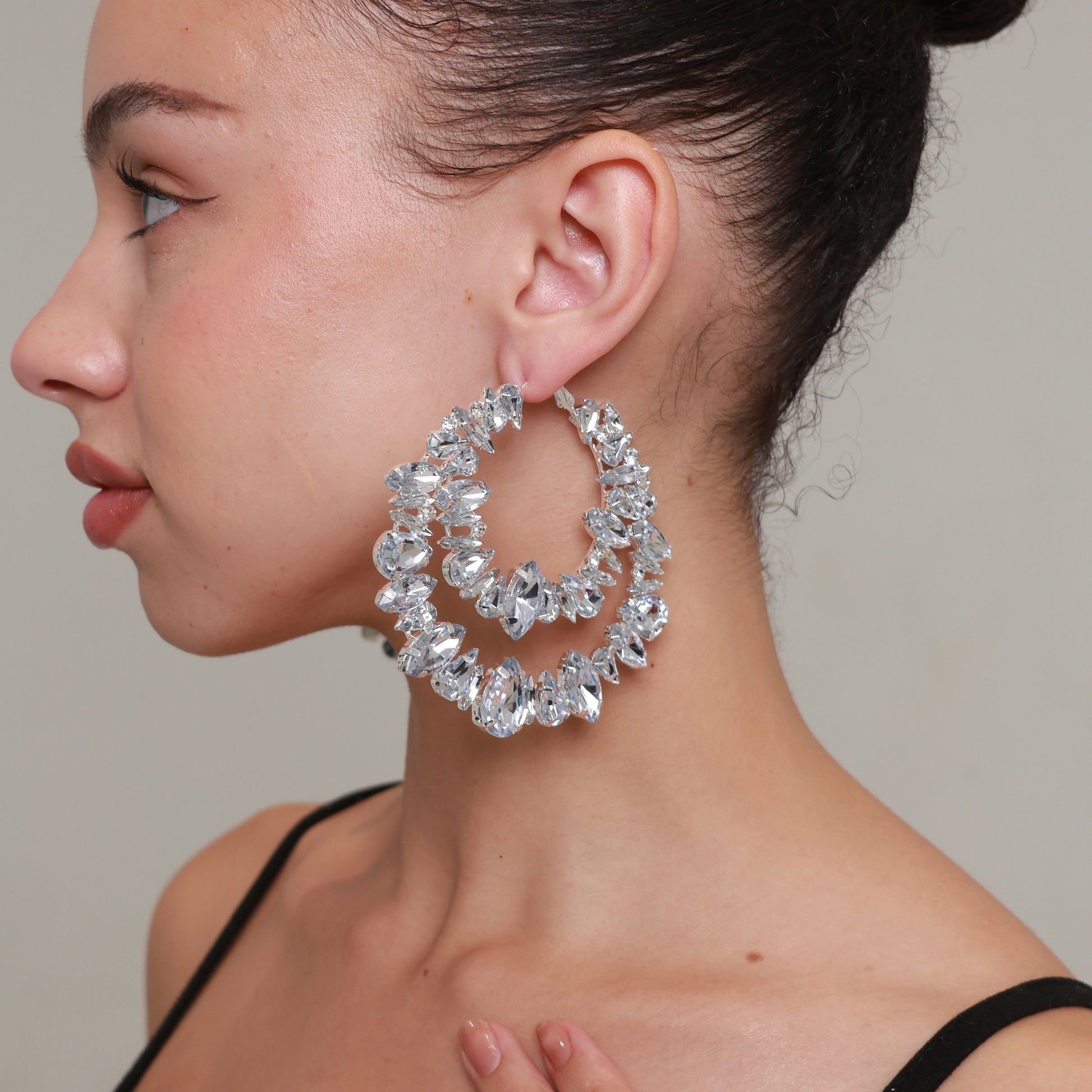 Crystal Cascade Hoops