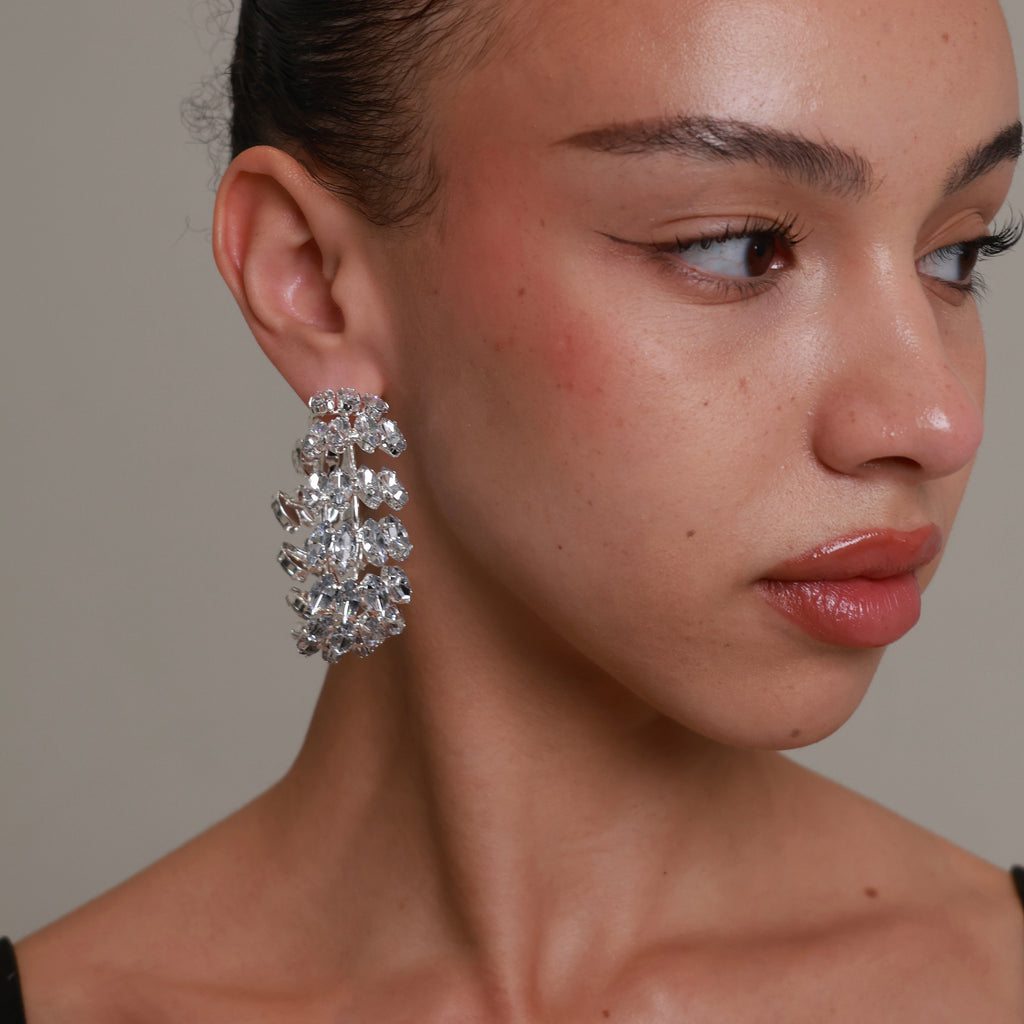 Vigne Crystal Hoops
