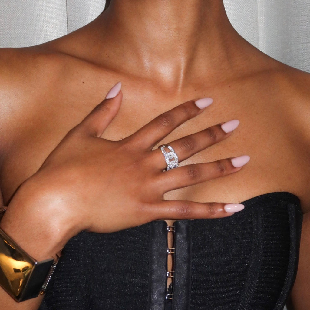 Starlit Chain Link Ring