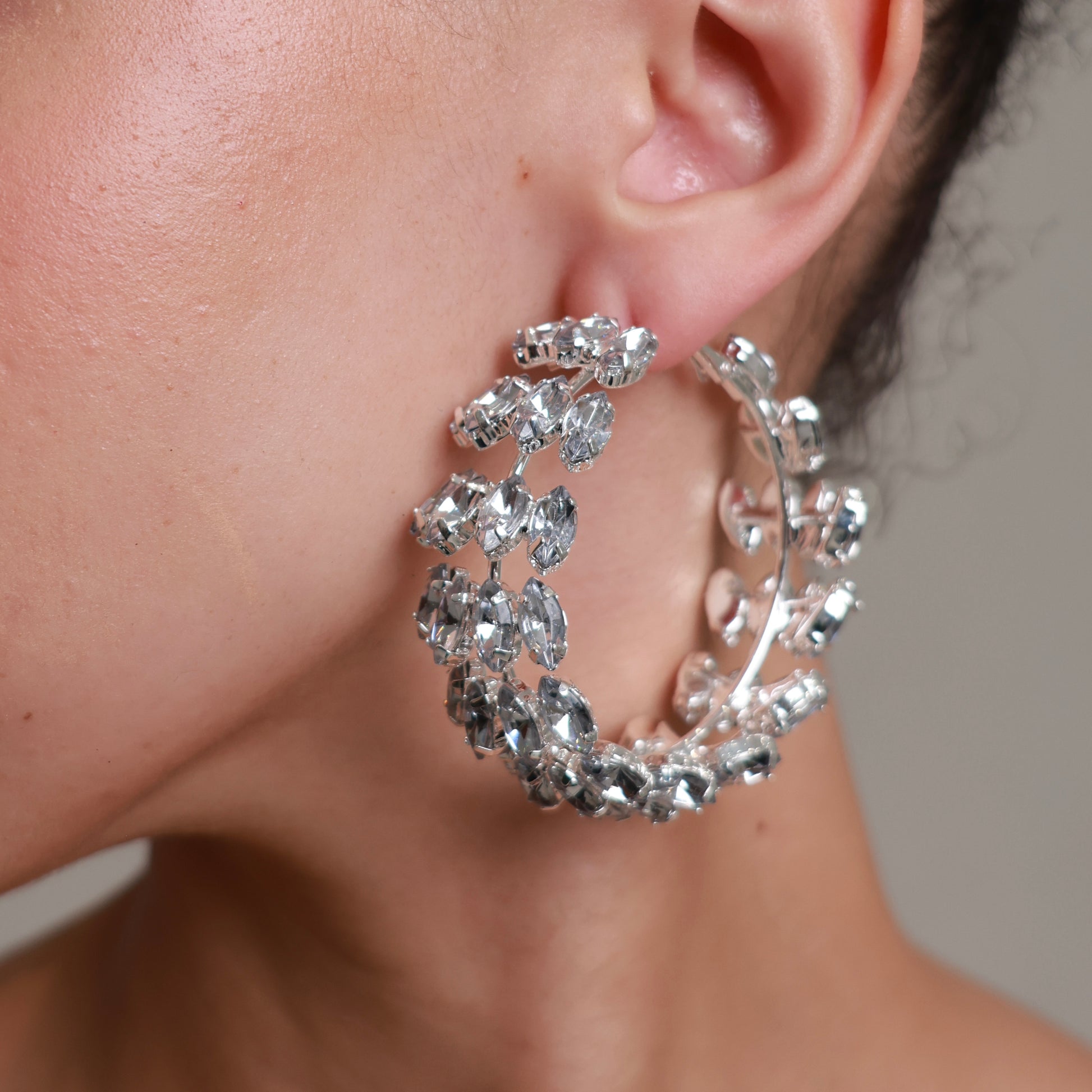 Vigne Crystal Hoops