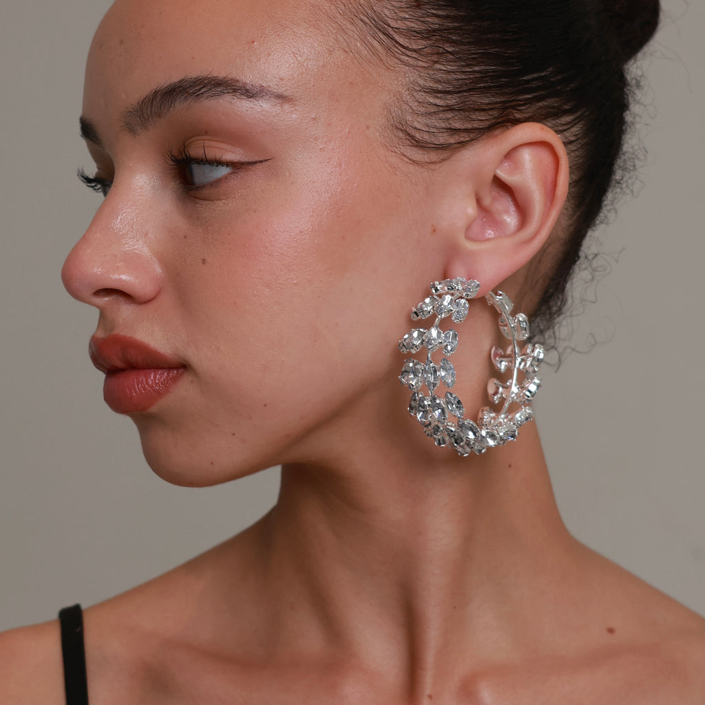 Vigne Crystal Hoops
