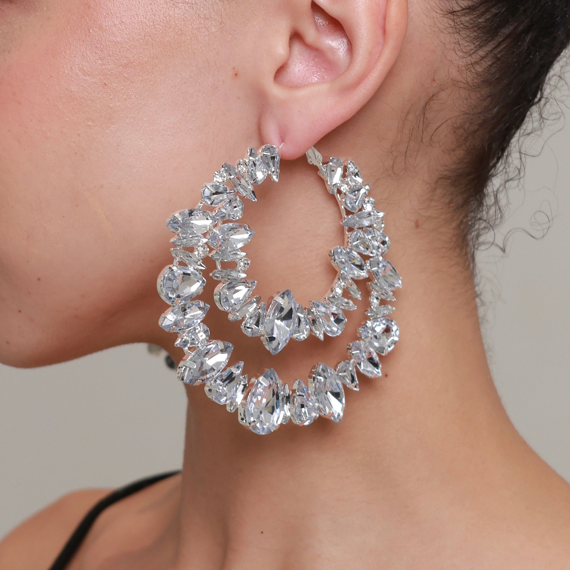 Crystal Cascade Hoops