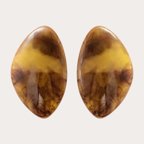 Amber Veil Stud Earrings
