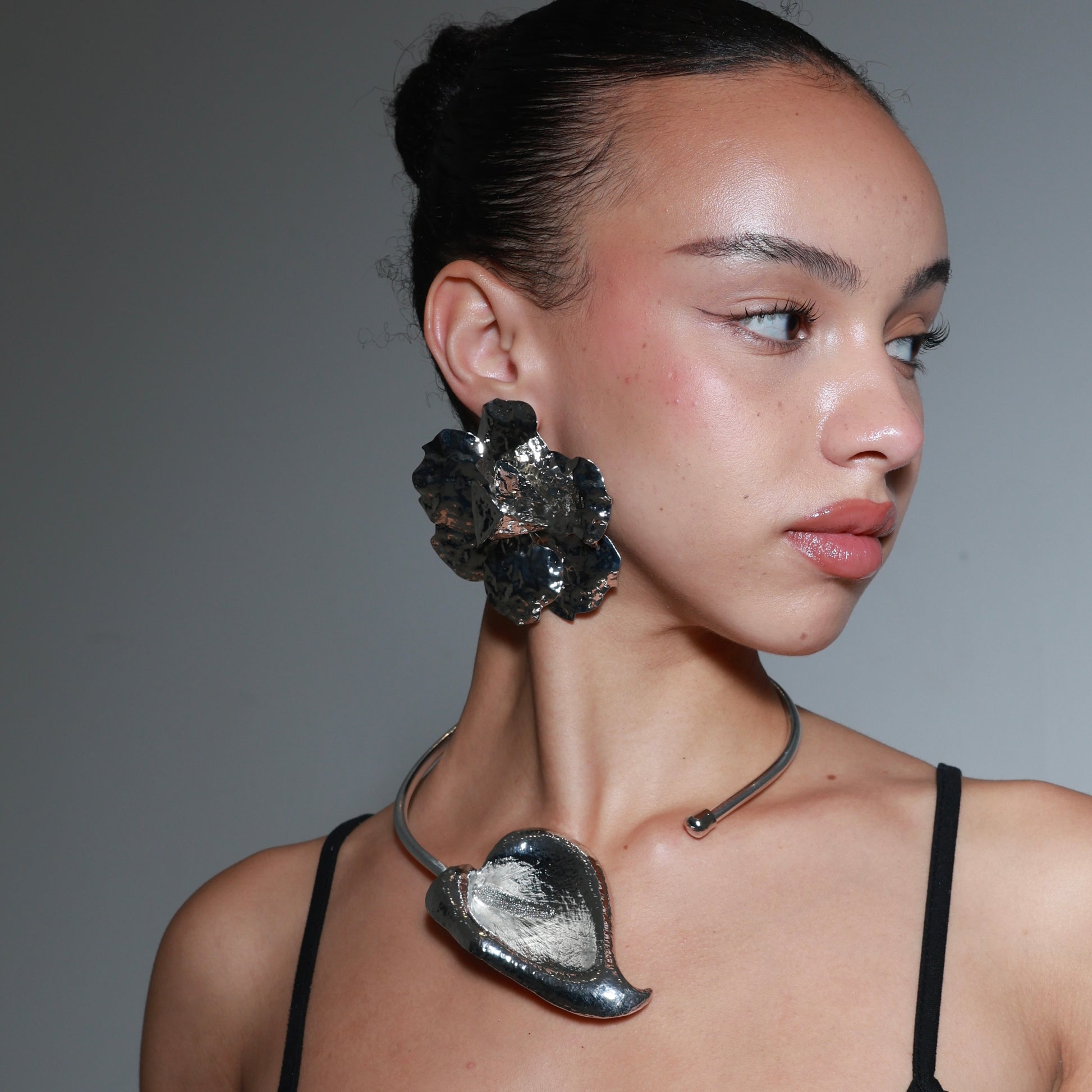 Gleam Flora Earrings in Silver