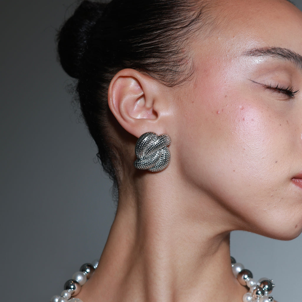 Silver Knot Earrings