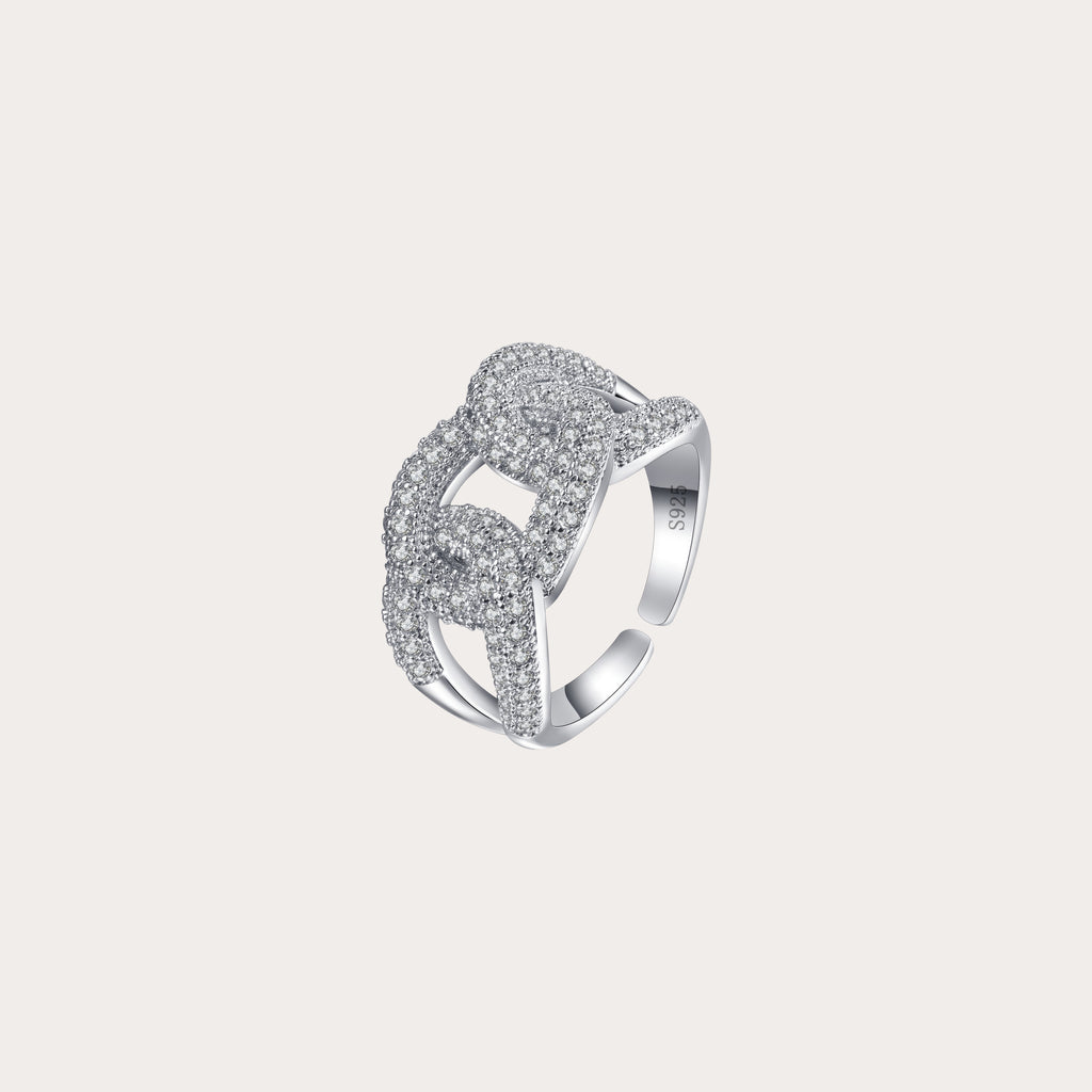Starlit Chain Link Ring