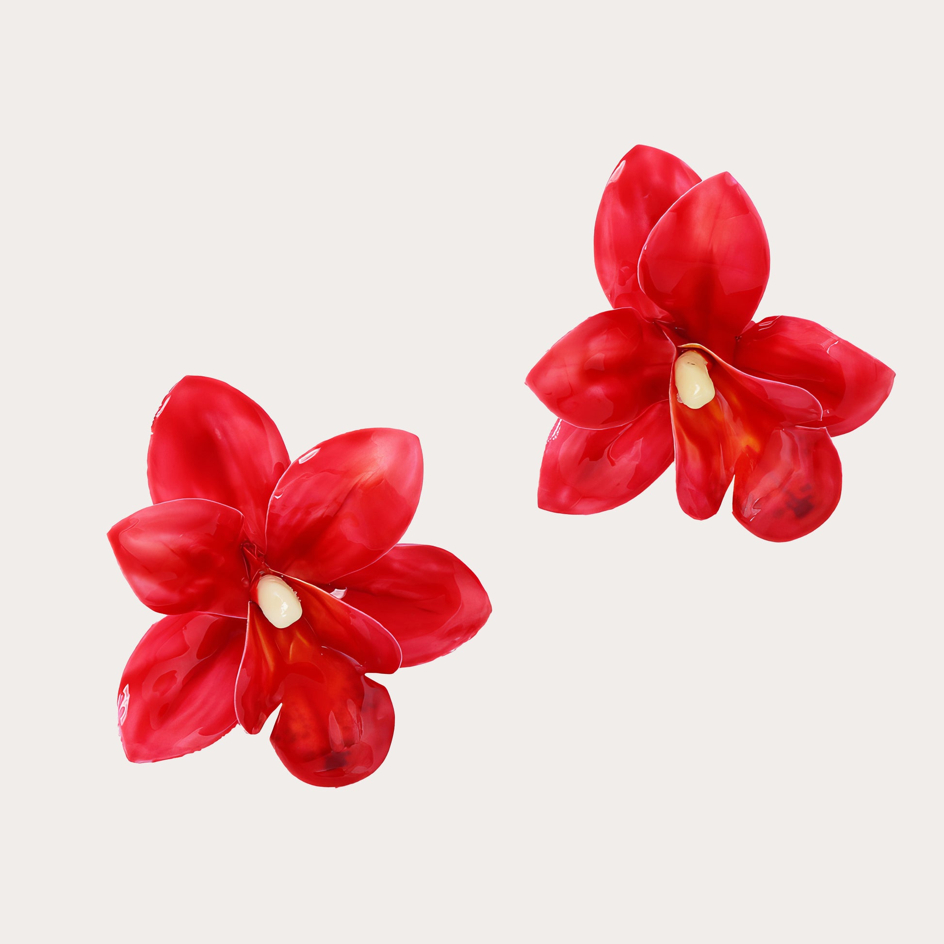 Crimson Orchid Earrings
