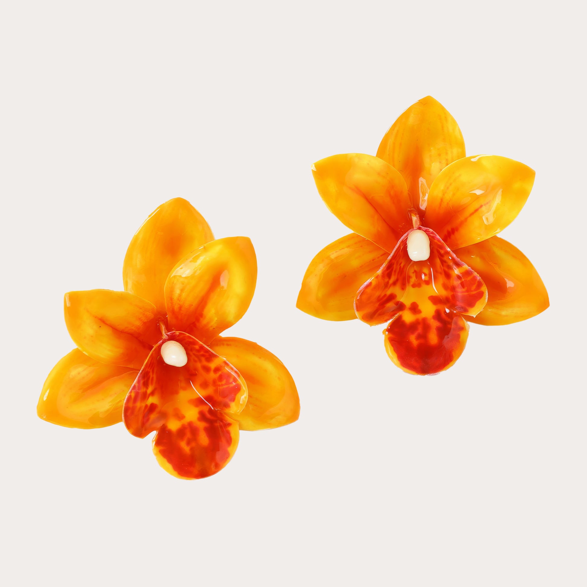 Golden Orchid Earrings