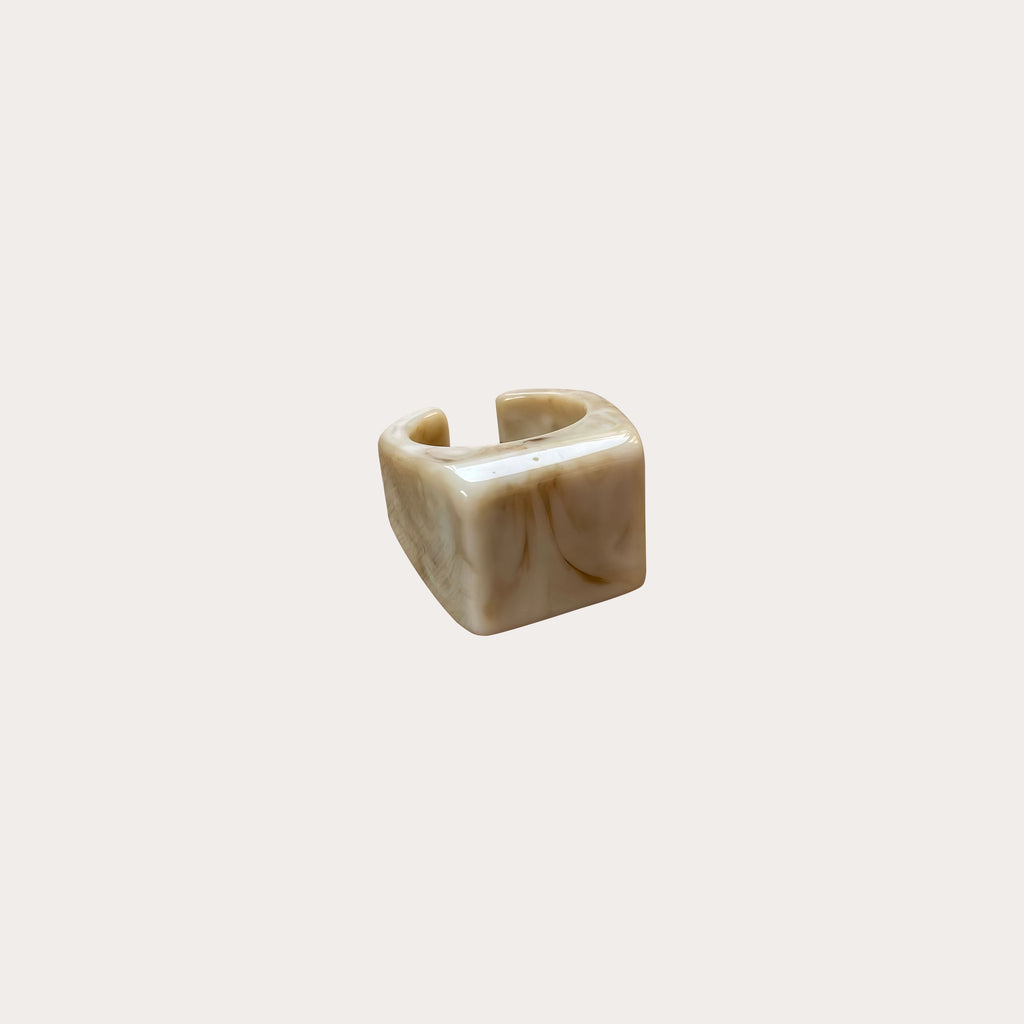 Sandstone Marble Block Ring