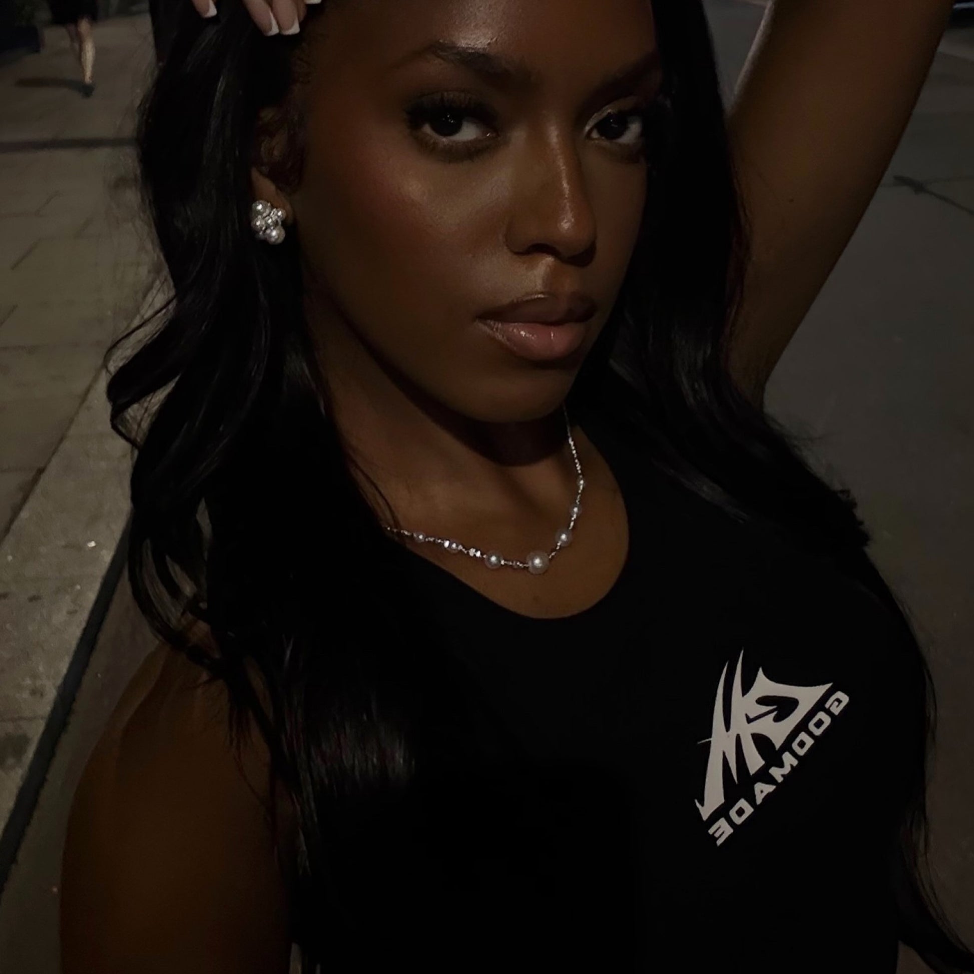 Serene Glow Crystal & Pearl Choker Necklace