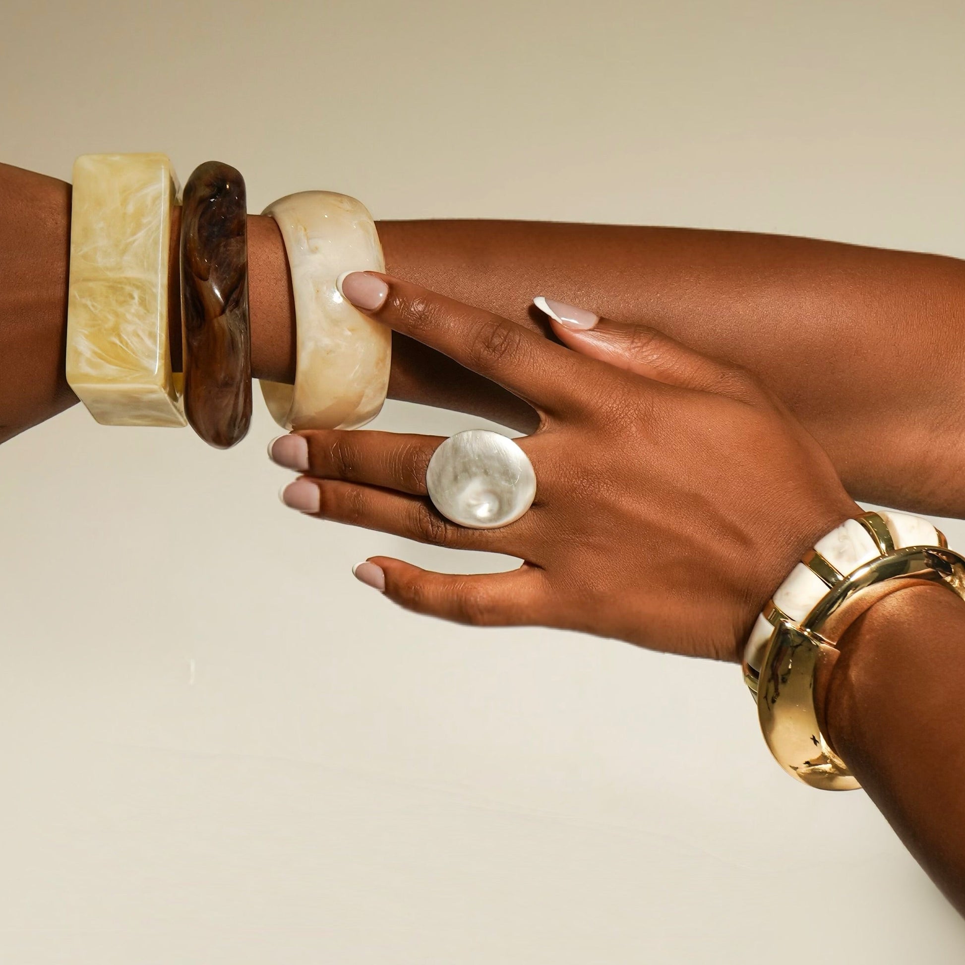 Moonstone Glow Dome Ring