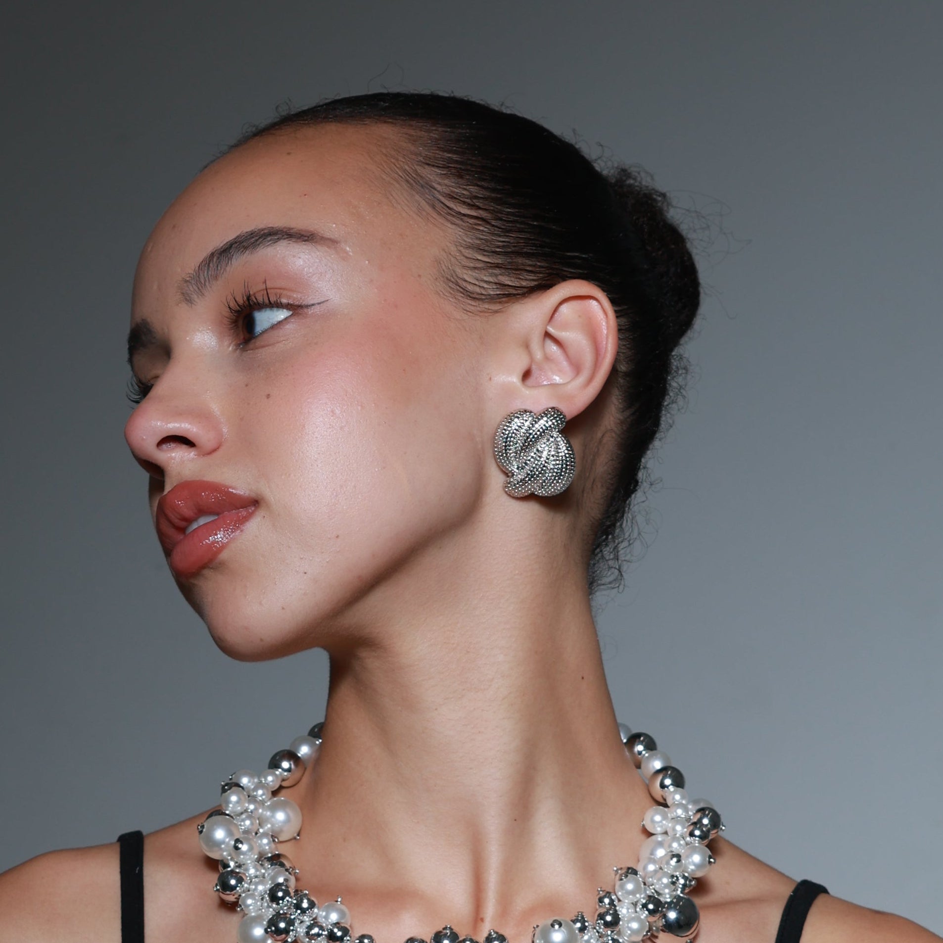 Silver Knot Earrings