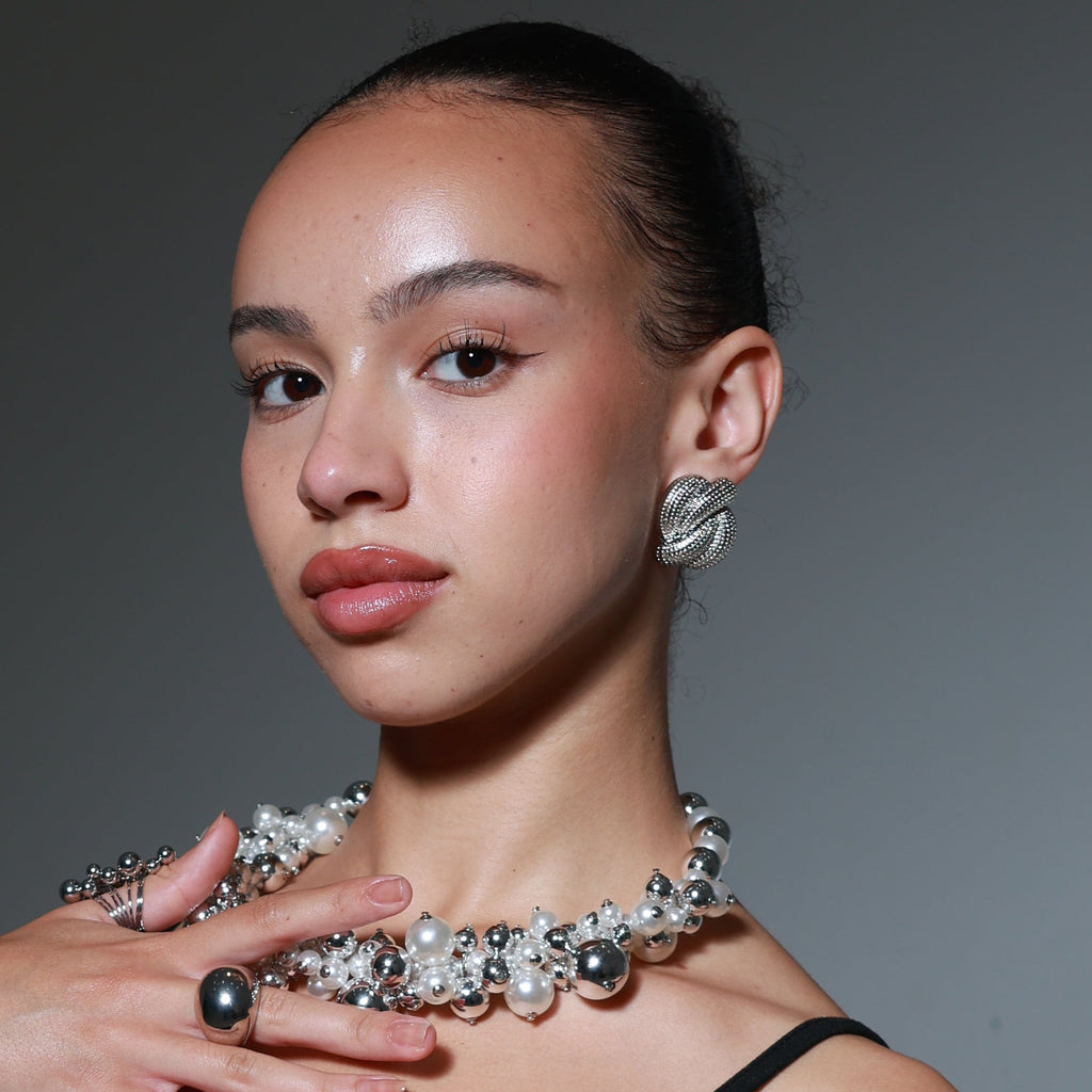 Silver Knot Earrings