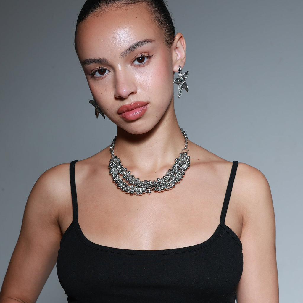 Crystal Bloom Collar Necklace