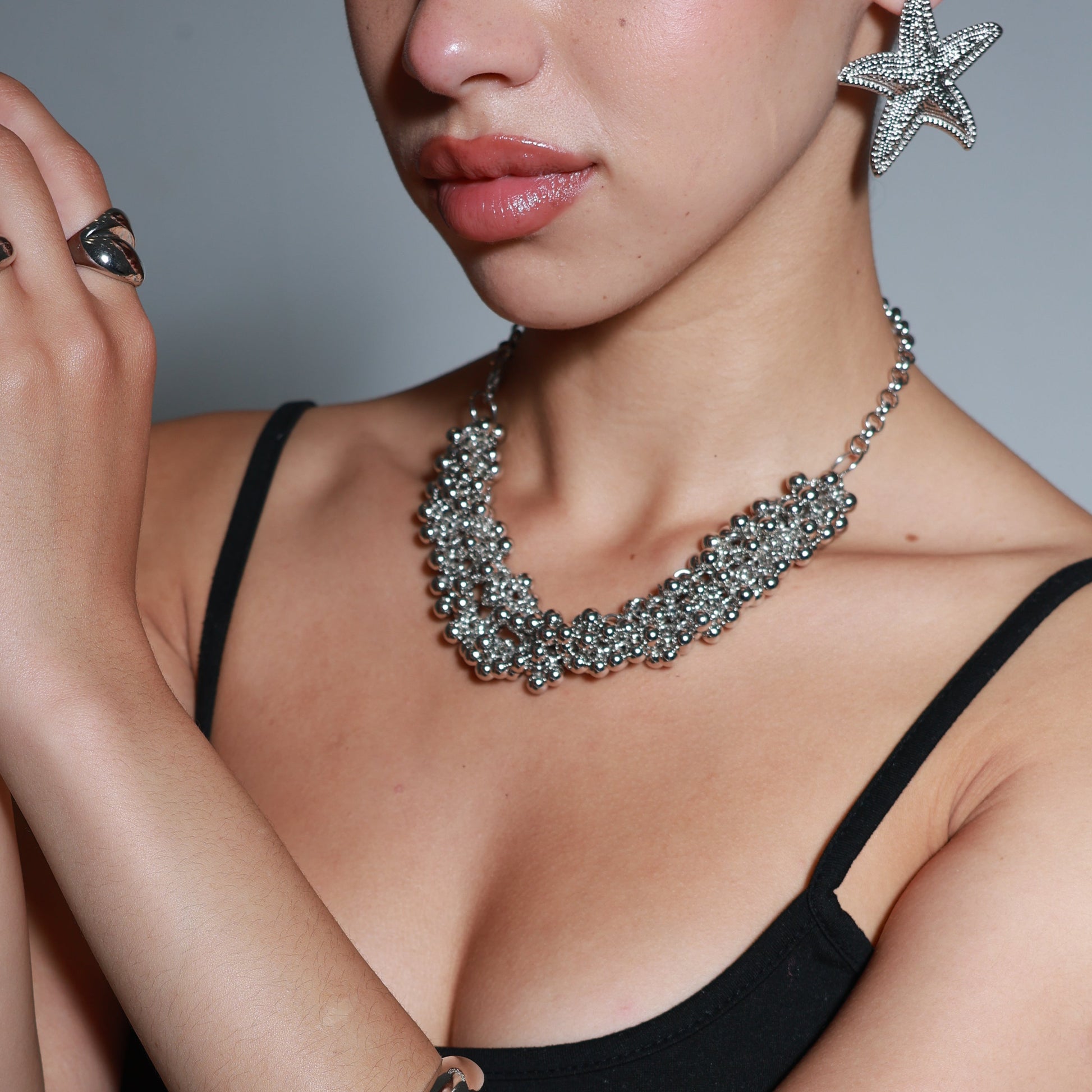 Crystal Bloom Collar Necklace