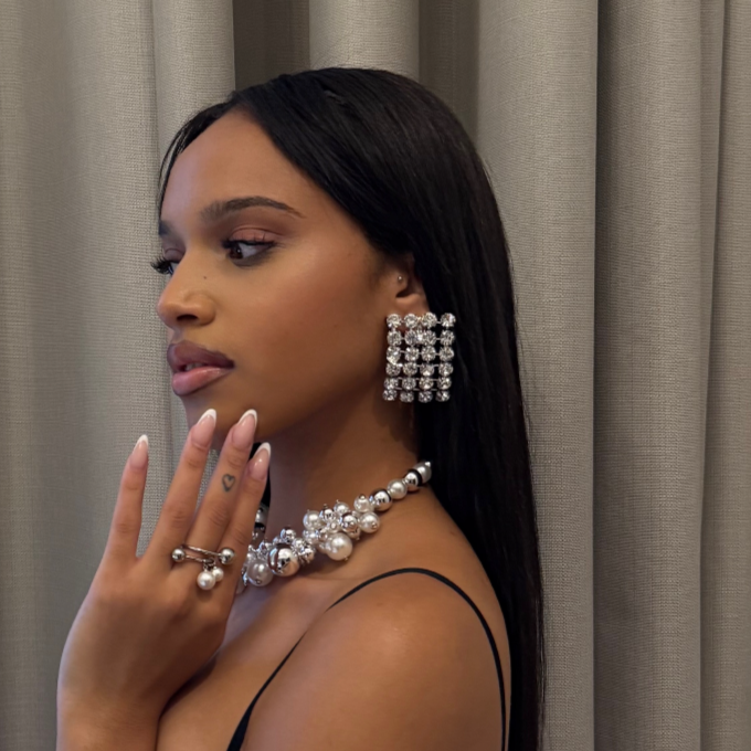 Crystal Grid Earrings